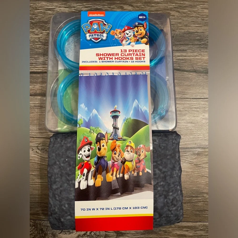 Paw Patrol 13 Piece Shower Curtain with Hooks Set